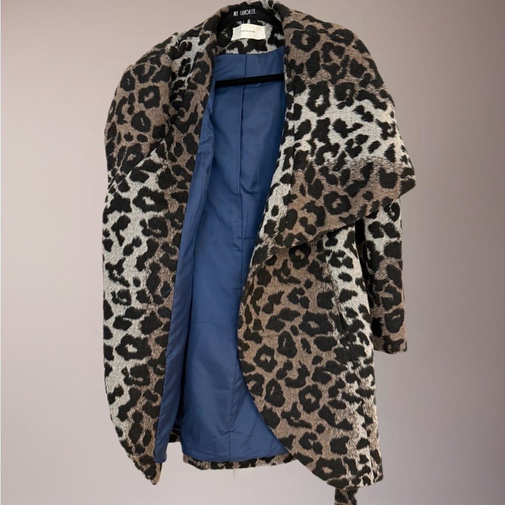 Tahari Animal Print Trench Coat